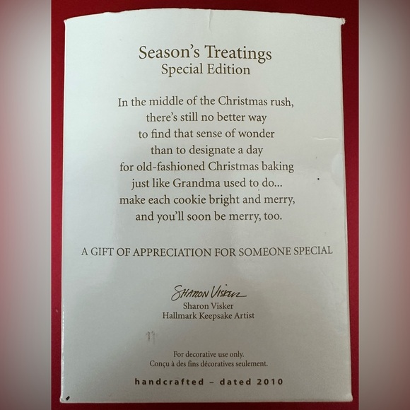 Hallmark Keepsake Season's Treating Special Edition - Picture 2 of 2